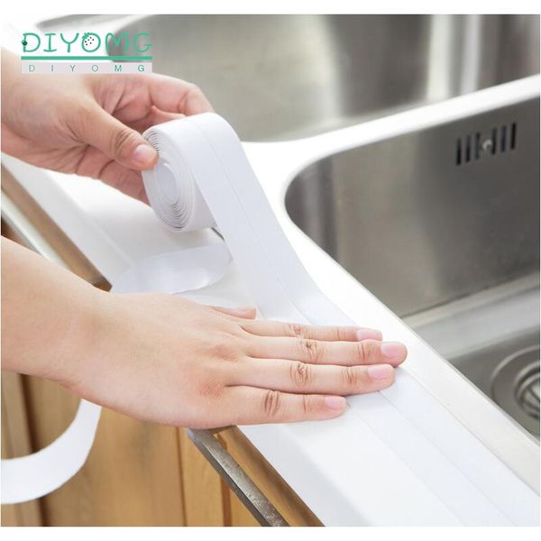 

кухонная раковина наклейки на стену ванная комната тольет душевая раковина ванна уплотнительная полоска лента пвх водонепроницаемый самоклея