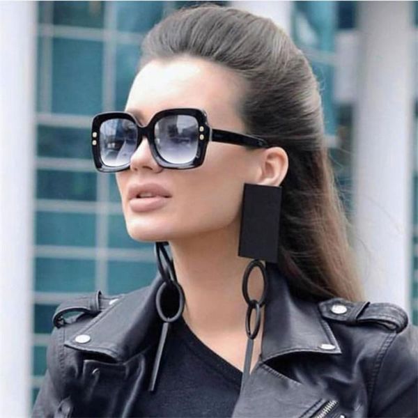 

large square sunglasses women 2020 trending products red pink green transparent big oversized glasses feminino, White;black