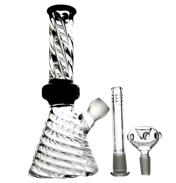 8 In Glass Bongs trançado tubulação de água Oil Rigs Dab Rig Cachimbos de água Cyclone vidro Bongs cores sortidas Upon Request