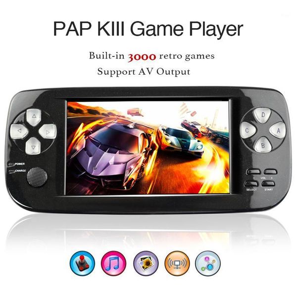 

pap kiii retro game console 4.3 inch hd built-in 3000 retro 64 bit portable mini handheld game players 16gb1