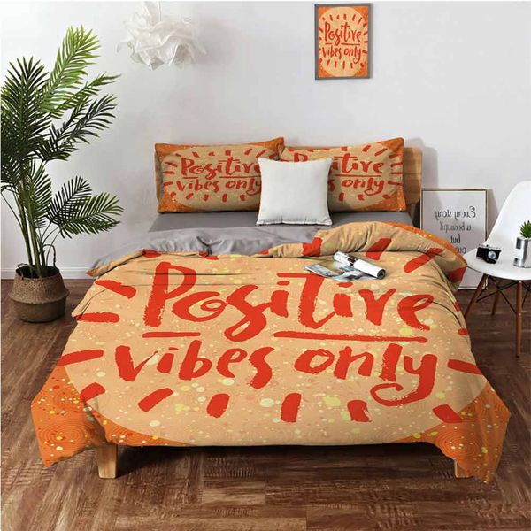 

positive vibes only hand lettering quote on doodle backgroundcartoon skin friendly three piece set