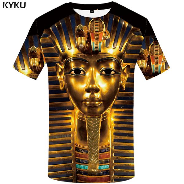 

pharaoh t shirt men mummy anime clothes gothic shirt print punk tshirt printed tshirts casual short sleeve summer, White;black