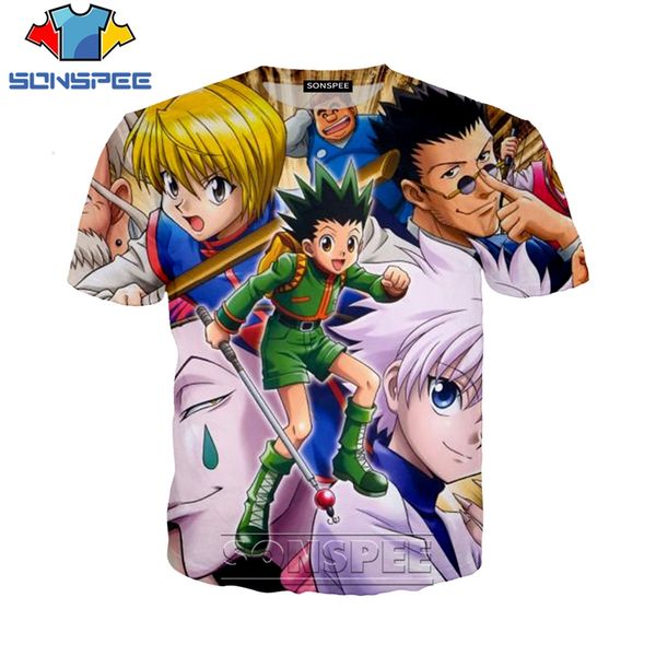 

anieme hunter x hunter killua 3d print shirts plus size humor humor men clothing