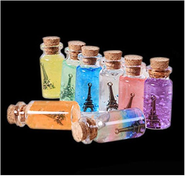 

4pcs/lot 10ml mini glass bottle vials empty sample jars with cork ser glass bottle message vial weddings wis bbyhjs