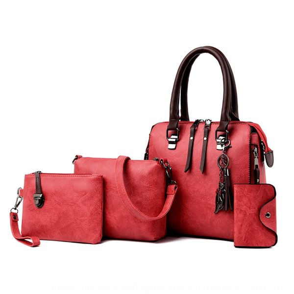 

2020 new fashion portable women's bag four-piece set shoulder crossbody mother four-piece set of 4 bag afk6i