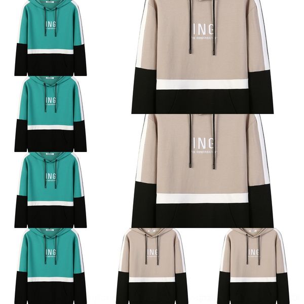 

p4o4d 2020 осень и капюшоном sweatertop sweaterwinter новый длинный рукав цвет мужской пуловер пуловер модный топ молодежь соответствующий с, Black