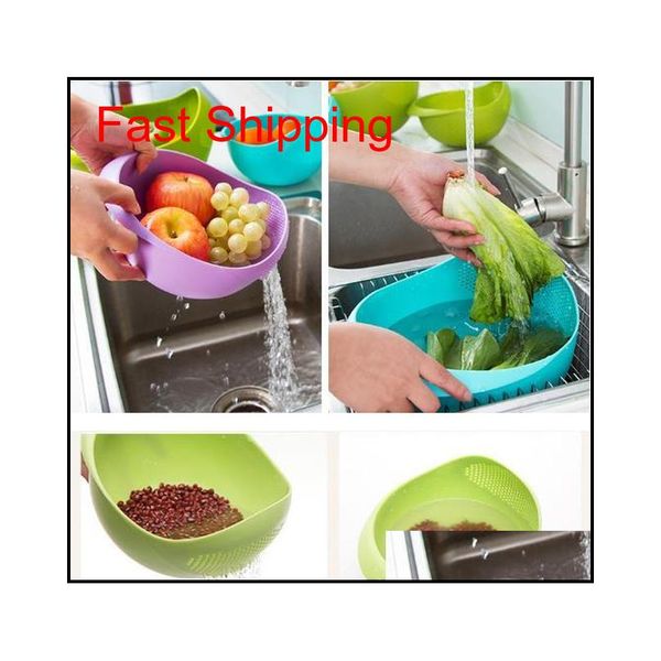 

prep & serve multi-function bowl with integrated colander for fruit vegetable , qylzps tore2010