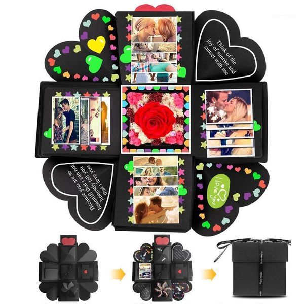 

diy scrapbook p creative surprise explosion box love memory picture for valentines wedding anniversary birthday gift1
