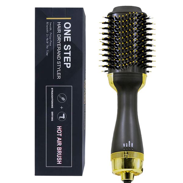 

one step hair dryer brush blow ceramic air styler and negative ion gold