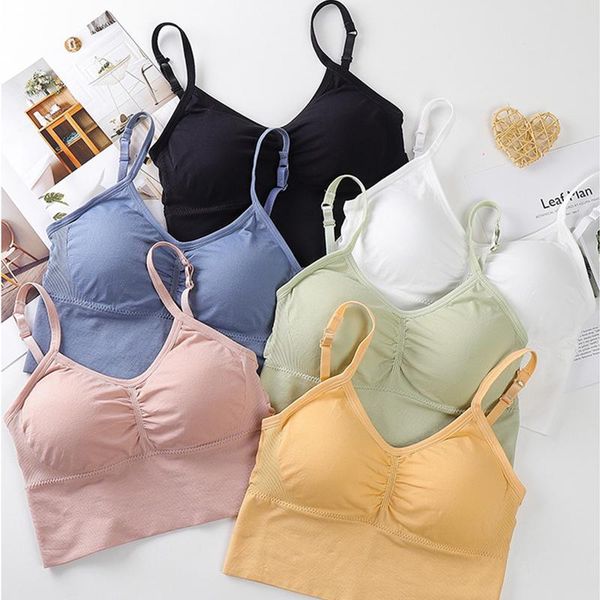 

camisoles & tanks u-neck vest backless women crop sling fashion lingerie active padded underwear for girls sports #f, Black;white