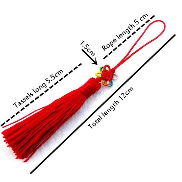 

6pcs color chinese knot silk tassels fringe pendant diy craft material curtain jewelry bookmark decor accessories flecos trim h wmtbfs
