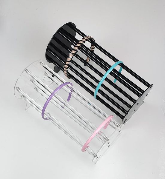 

acrylic headband holder display hair clips accessories tiara stand hairband organizer jewelry support showcase rack, Pink;blue