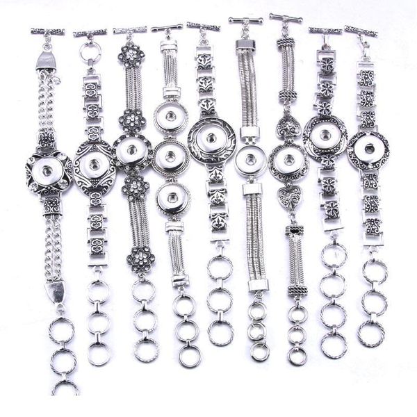 

adjustable snaps jewelry metal snap bracelet bangle rhinestone bracelet fit 18mm 20mm snap button jewelry f bbykcb, Golden;silver