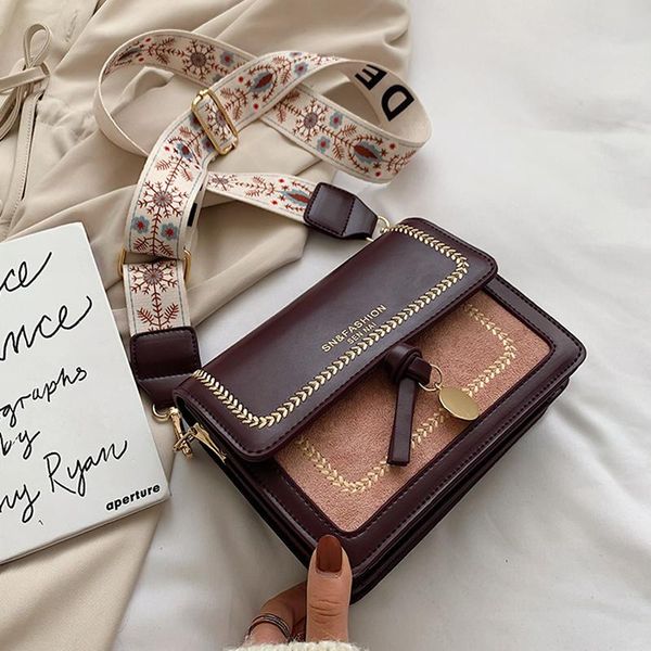 

scrub leather crossbody bags for women 2020 chain shoulder messenger bag lady travel luxury handbags and purses