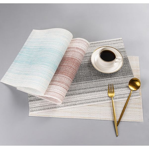 

nordic stripe placemat bowl oil proof waterproof skid proof drink coasters set kitchen accessories decoration home marble decor f wmtejp