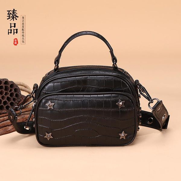 

2020 women's bag new plaid leather women's messenger bag shell