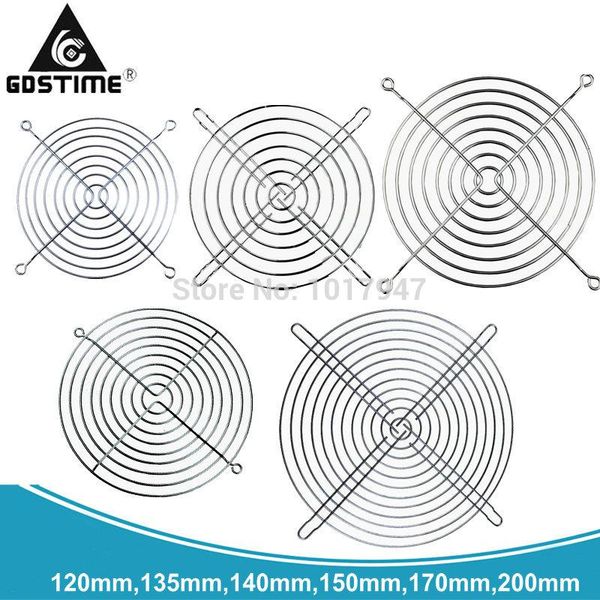 

fans & coolings 1 pieces gdstime 20cm 200mm fan pc case net chrome plated protector finger guard grill 120mm 135mm 140mm 150mm 170mm