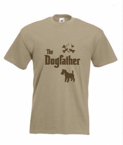 

sport t shirt cotton men short sleeve the dogfather welsh terrier t-shirt funny dog t-shirt sizes s to xxxl tee shirt