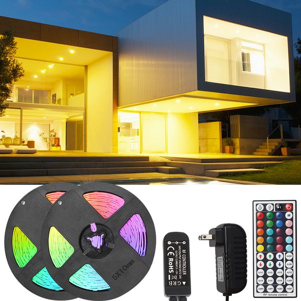 

led with rgb12v44 key infrared control new year christmas bedroom kitchen car interior decoration lights 5050 light bar, Black