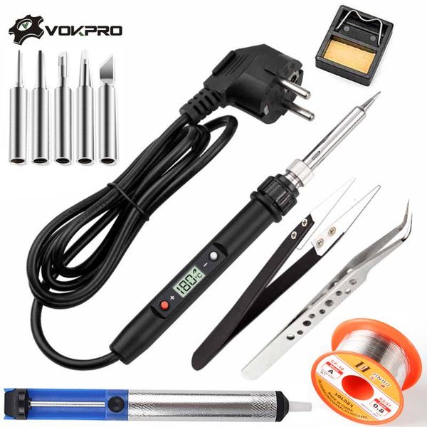 

hand & power tool accessories 60w/80w 220v 110v electric soldering iron temperature adjustable welding solder rework station