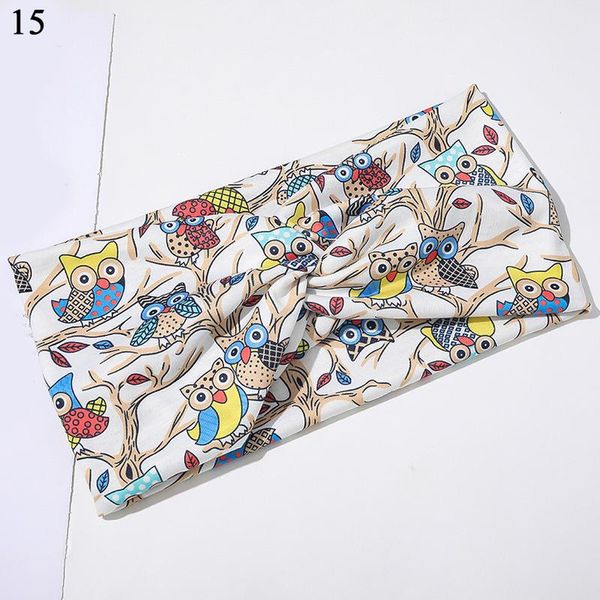 

bohe leopard headwrap turban elastic hair ribbon floral print hairband wide bandana headband yoga cross knot solid headpiece q sqcbia