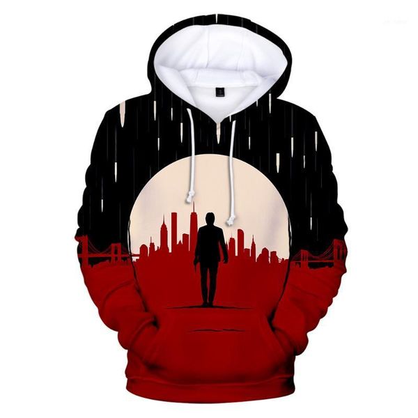 

john wick 3 3d hoodies men women autumn new casual 3d hoodies fashion streetwear sweatshirts print john wick 3 hoodie, Black