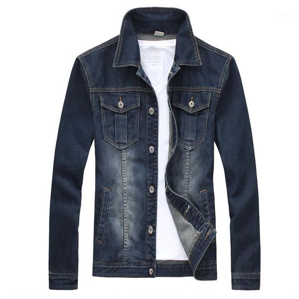 

2020 denim jacket men college outwear jeans jacket and coats korean style m-5xl1, Black;brown