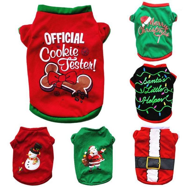 

dog apparel christmas clothes cotton pet clothing for small medium dogs vest shirt year puppy costume chihuahua shirt1
