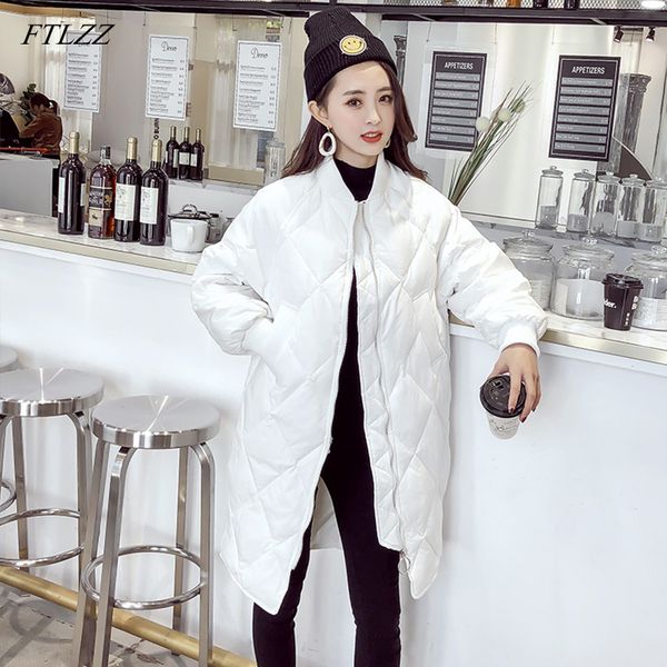 

wholesale ultra light white duck down coat winter long womens slim down jackets oversize autumn puffer black parkas