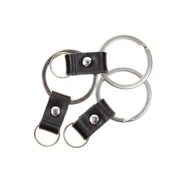 

business double circle pu leather keychain pu business wallet waist key chain car trinket leather keychains k jllfto