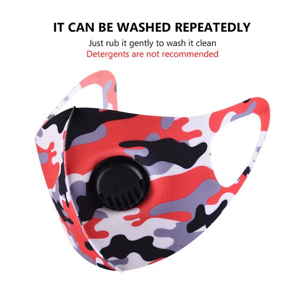 

fashion muffle reusable design mouth breathable face cover protection adults mask with valve