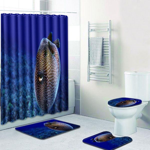 

tiger waterproof bathroom shower curtain and rug set christmas 3d bath mat toilet mat accessories carpet green fleece blanket bbyjui