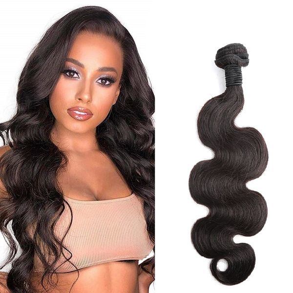 

mongolian body wave human hair bundles hair weave weft natural color bellahair extensions 1028 2pc, Black