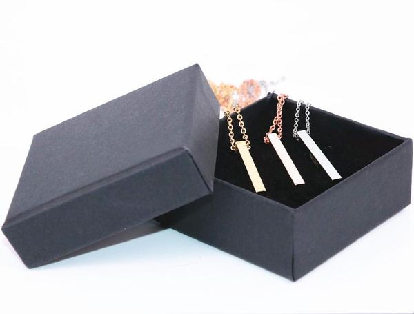 

factory wholesale price three colors square bar necklaces drop shipping, Silver