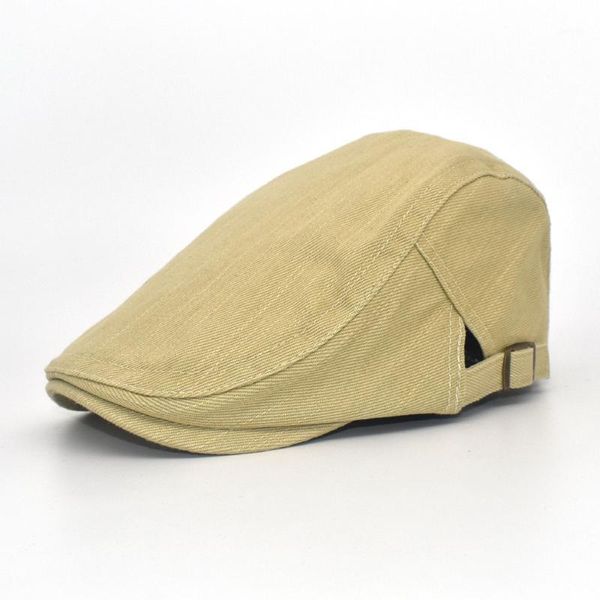 

2020 men's new black beret cotton spring and autumn men's tide hat female outdoor sun hat newsboy a41, Blue;gray