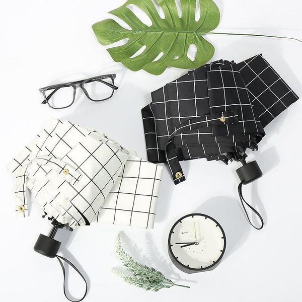 

umbrellas sun umbrella female protection uv hipster rain five folding and dual-use1