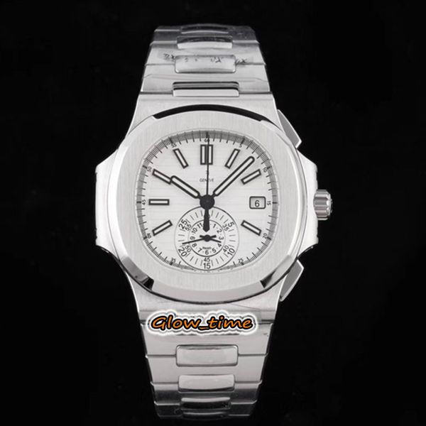 

3kf version white texture dial ch28-520 chronograph automatic 5980/1a-019 sapphire mens watch silver steel case bracelet luxry watches, Slivery;brown