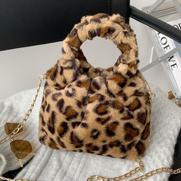 

autumn and winter plush handbags 2020 new fashion chain shoulder bag portable wild ins bucket bag messenger handbag