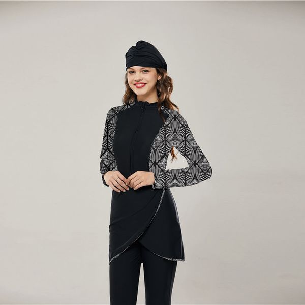 

2021 new -style suit, long-sleeve for swimming, bathing suit set 3uhn, Red