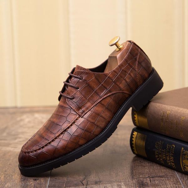 

fashion oxford business men shoes outdoor leather business dress soft casual breathable men's flats wedding shoes 5, Black