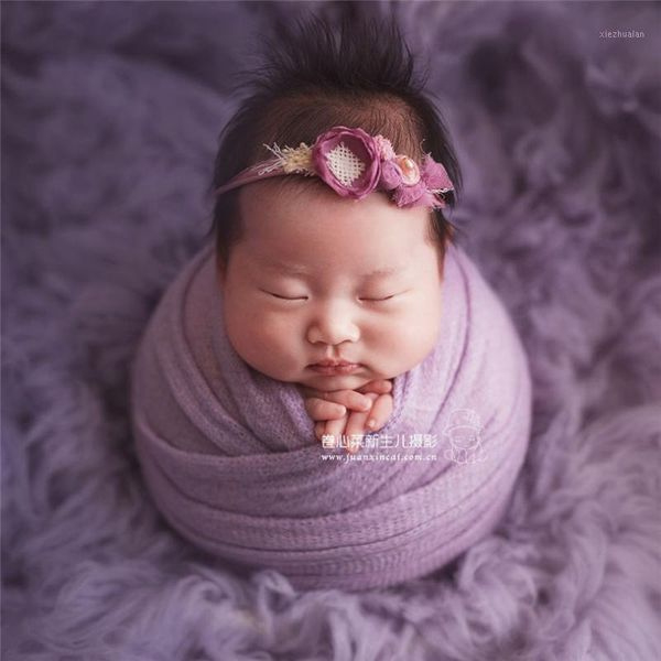 

clothing sets born pography jersey stretch wrap baby girl knit po props sofr swaddle sack layer1, White