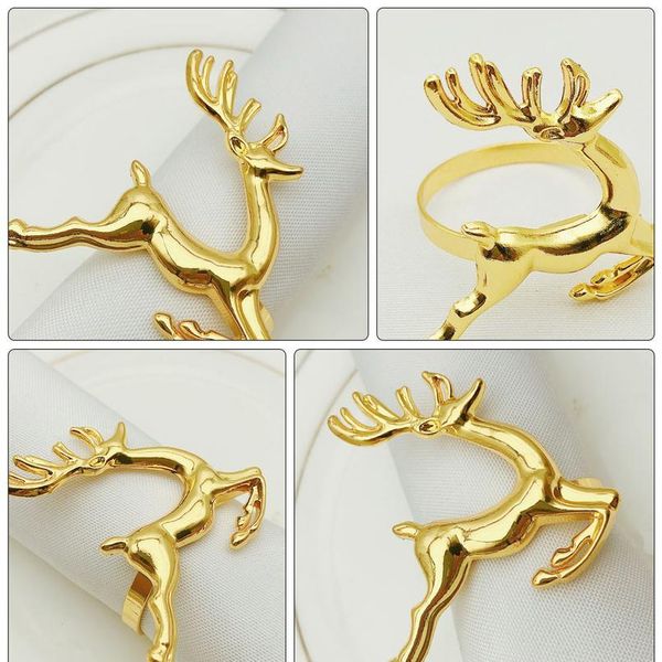 

8pcs christmas napkin rings party holiday wedding napkin holder decoration adornment deer napkin ring ornament f qylefc