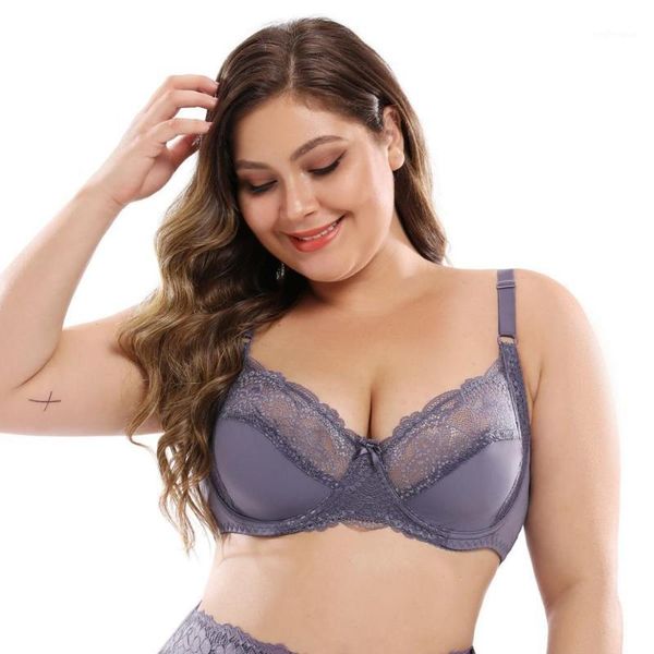 

latest women plus size bras d e cup unlined balconette bra non pad bra full cup lace 85-110 de big women lace trim1, Red;black