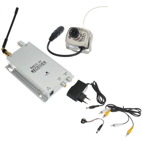 1.2G Wireless Camera Kit Radio Receiver AV com fonte de alimentação de Vigilância Home Security (EU Plug)