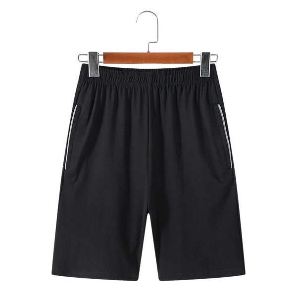 

men's knitted casual simple shorts, White;black