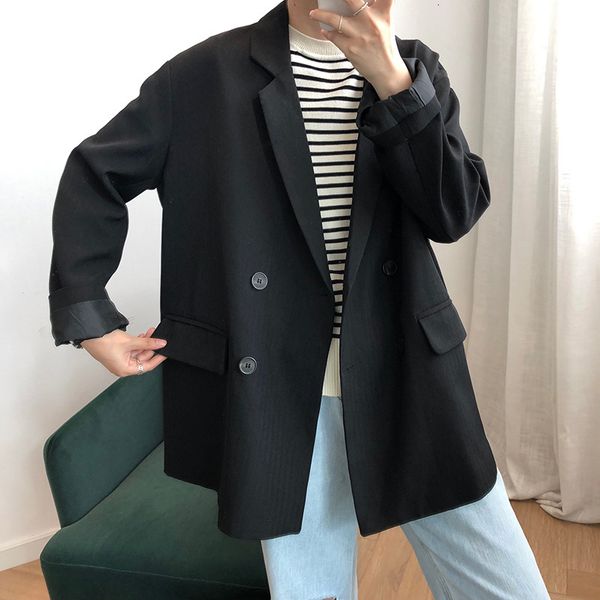 

2021 new spring blazer turn down collar vintage feminino for women elegant coat outerwear 1fah, White;black