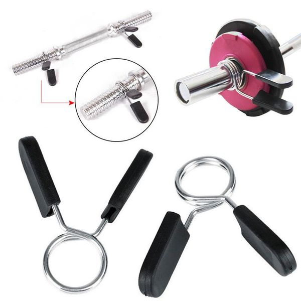 

accessories fitness dumbbell bar clamps spring clip buckle collars with handle 28mm/30mm/50mm gym portable equipment 1pair