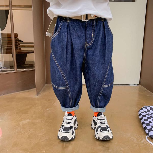 

im wear boys' jeans 2021 spring new zhongda children's korean style leg pants fashion, Blue