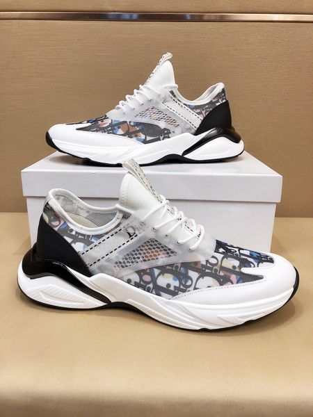 

2020 рождество мужская обувь класса люкс итальянский холст лазерный красочный радуга верх.част chaussures дизайнер real кожаные спортивные п, Black