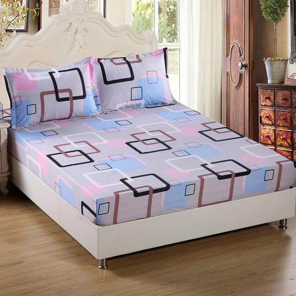 

sheets & sets 3pcs mattress cover with case cartoon kids fitted sheet elastic queen/king size protector bed set